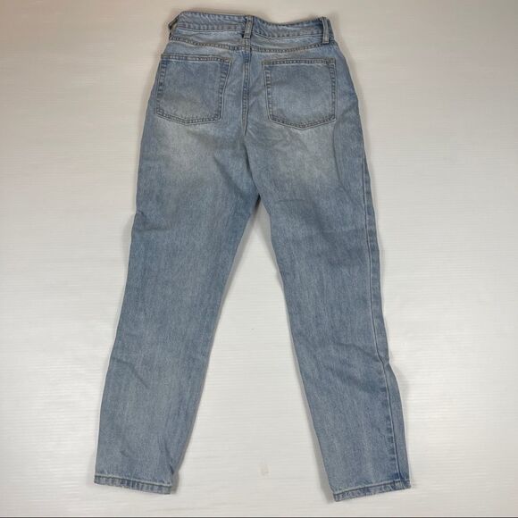 JUSTFAB Jeans Light Blue Wash Mom Boyfriend High Rise Jean Women's 27 - Picture 3 of 10